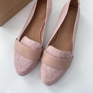 UGG Blush Snakeskin Leather Loafers